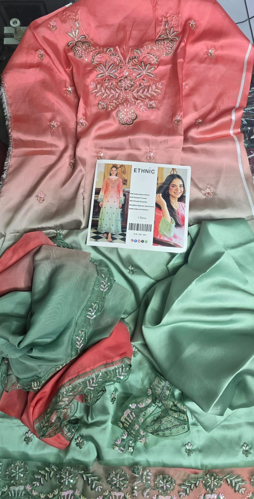 Al Rehmans Luxury Silk Embroidered 3 Piece St-12SF