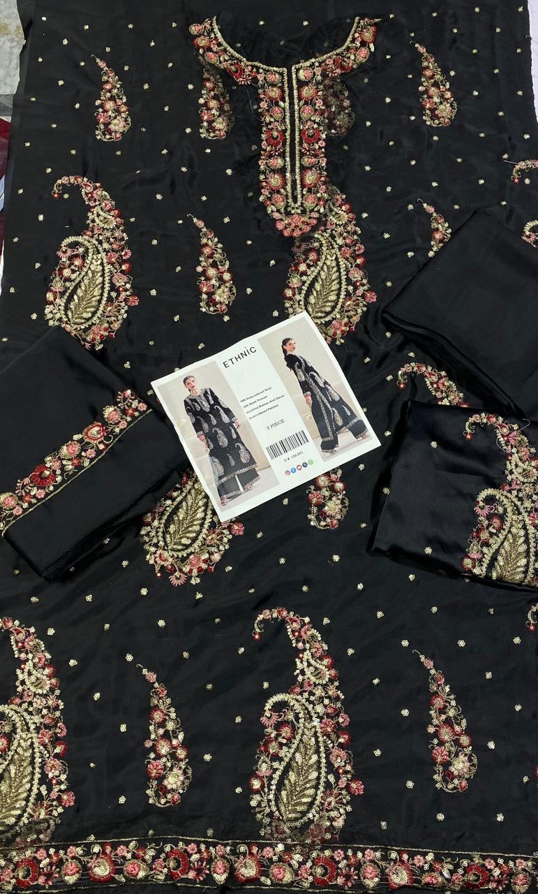 Al Rehmans Premium Silk Embroidered Suit – 2 Piece ⭐