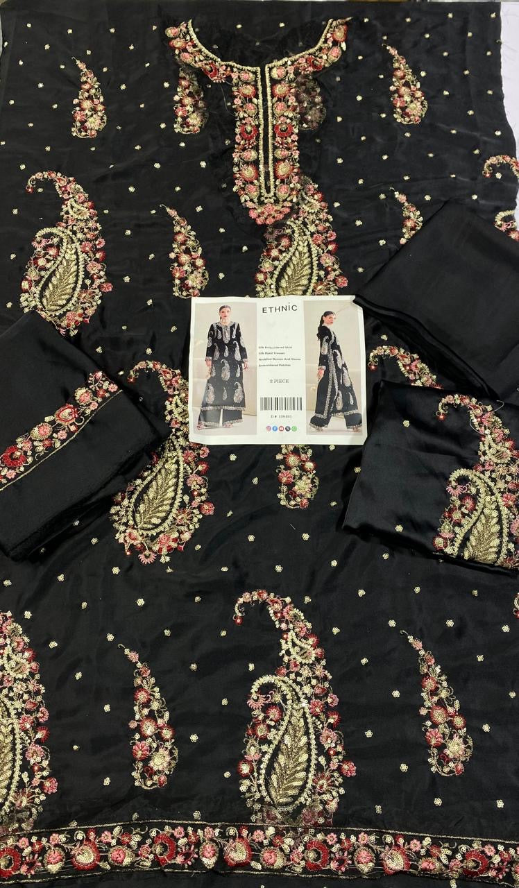 Al Rehmans Premium Silk Embroidered Suit – 2 Piece ⭐