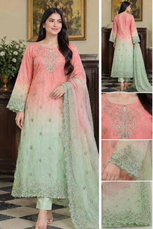 Al Rehmans Luxury Silk Embroidered 3 Piece St-12SF