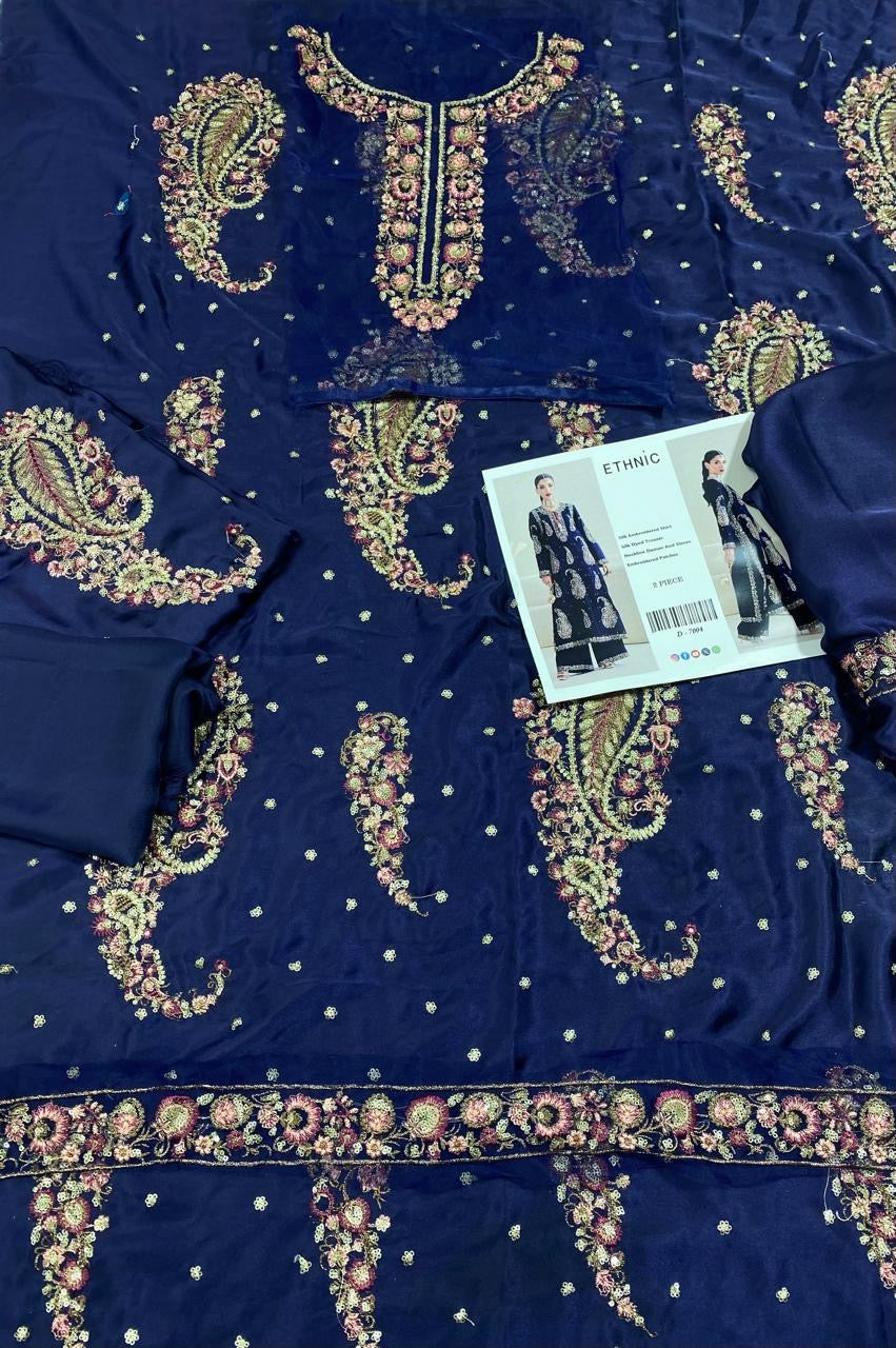 Al Rehmans Ethnic Premium Silk Embroidered Suit – 2 Piece
