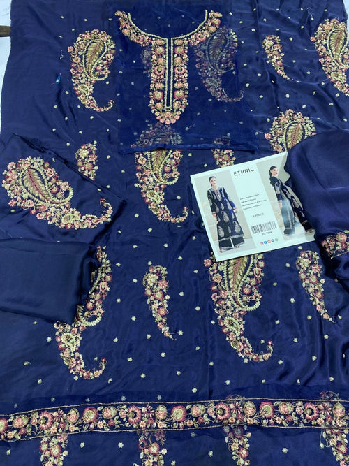 Al Rehmans Ethnic Premium Silk Embroidered Suit – 2 Piece