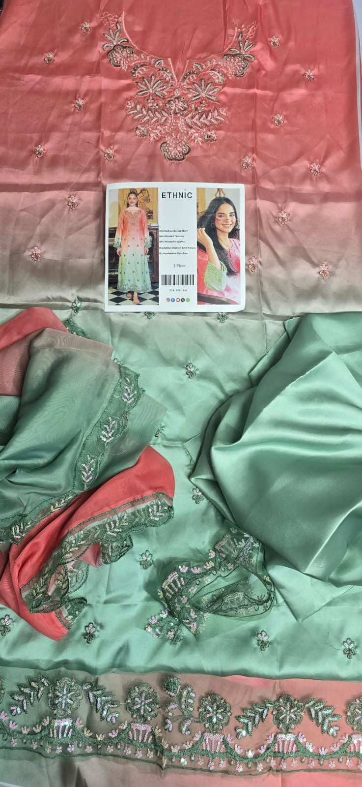 Al Rehmans Luxury Silk Embroidered 3 Piece St-12SF