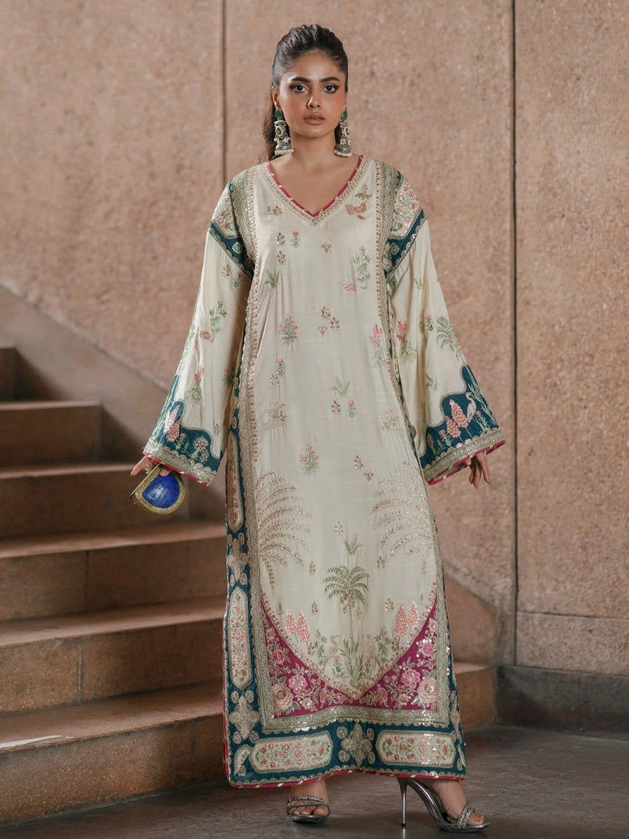 Luxe Silk Kaftan 2 Pcs ST01