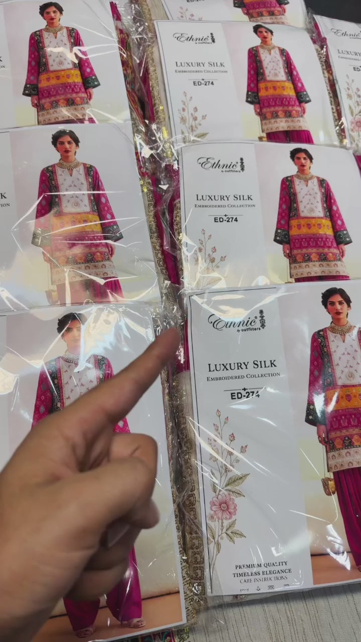 Ethnic 2PC Imported Raw Silk Suit