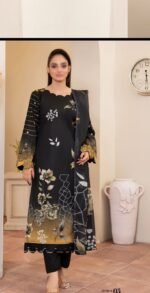 Ebony Charm – Designer Printed Suit