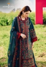 Asim Jofa Inspired Embroidered Lawn 3PC Suit – Premium Summer Collection - Image 2